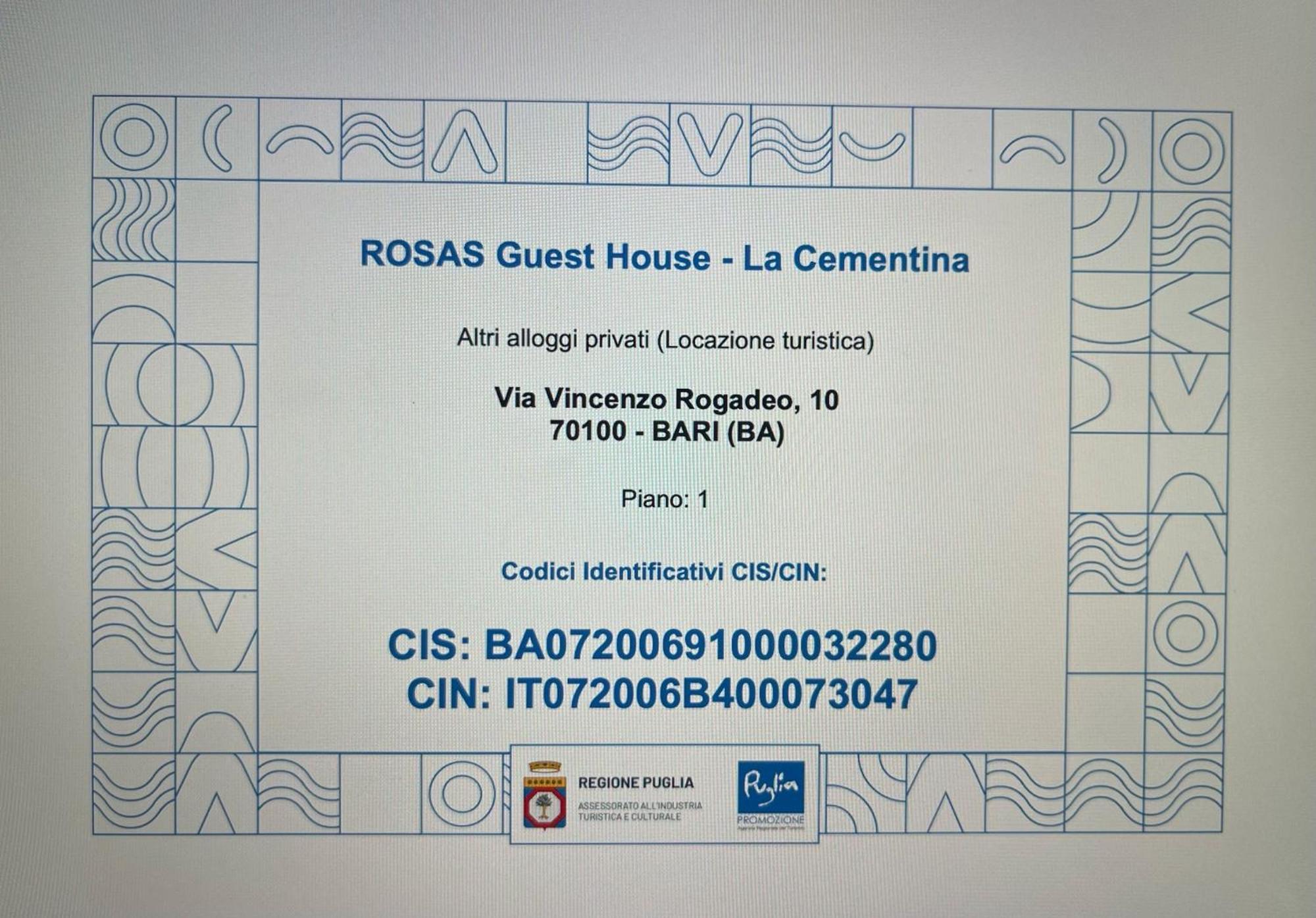 Rosas Guest House - La Cementina Bari Exterior foto
